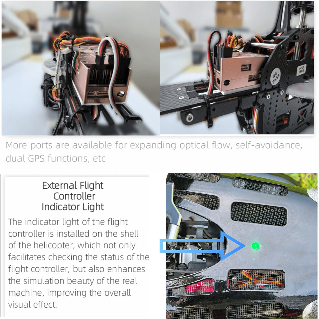 FLISHRC FL500 Airwolf Pro 500-Class 2.4G 6CH Scale RC Helicopter - RAZORDON