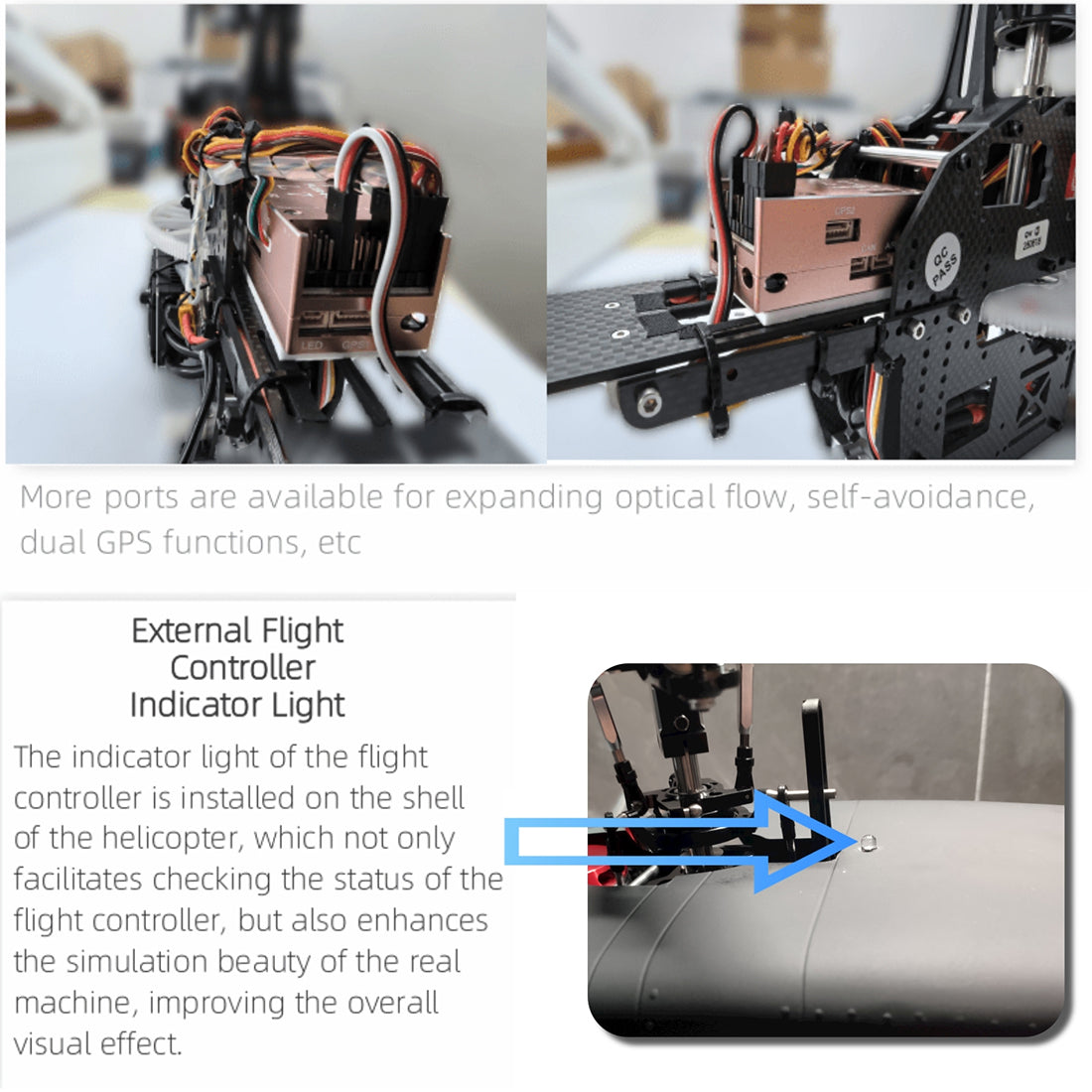 FLISHRC FL500 UH-1N Twin Huey 500-Class 2.4G 6CH Scale RC Helicopter  - RAZORDON