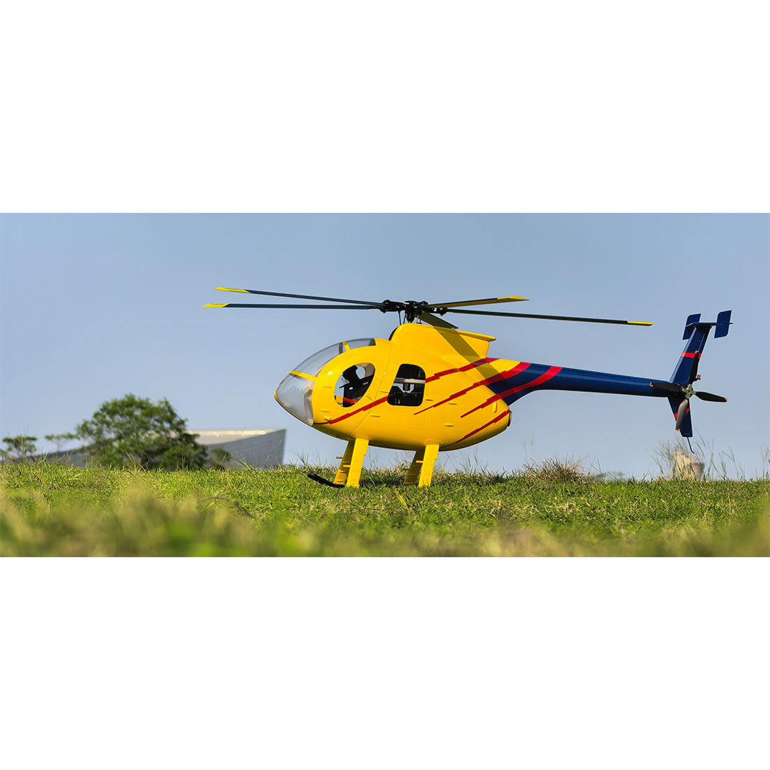 FLISHRC FL500 AH-6 Little Bird 500-Class 2.4G 6CH Scale RC Helicopter Model with L7 Flight Controller and 4-Mode Positioning GPS RTF