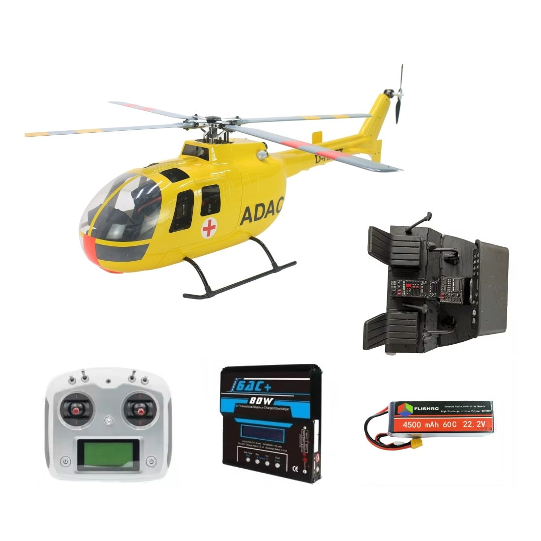 FLISHRC FL500 BO105 500-Class 2.4G 6CH Scale RC Helicopter - RAZORDON