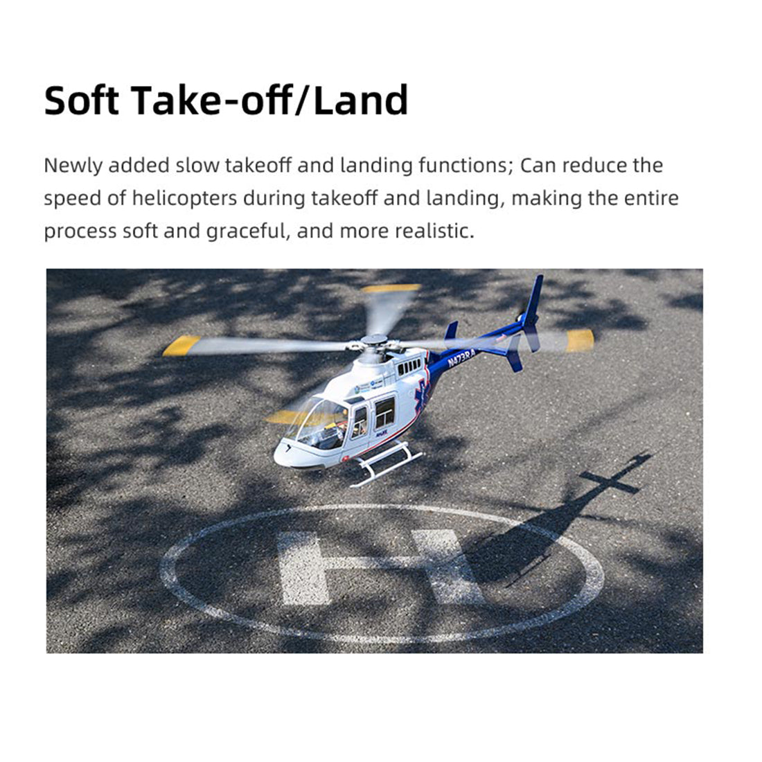 FLYWING BELL-407 2.4G 6CH 470-Class Quick-Release 4-Rotor Scale RC Helicopter - RAZORDON