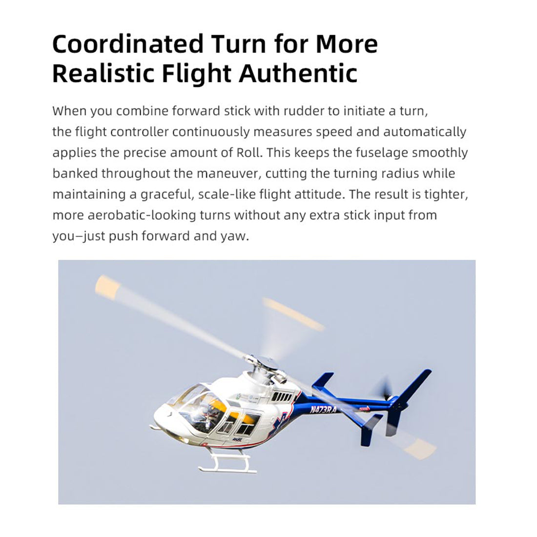 FLYWING BELL-407 2.4G 6CH 470-Class Quick-Release 4-Rotor Scale RC Helicopter - RAZORDON