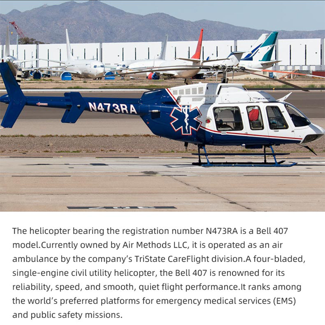 FLYWING BELL-407 2.4G 6CH 470-Class Quick-Release 4-Rotor Scale RC Helicopter - RAZORDON