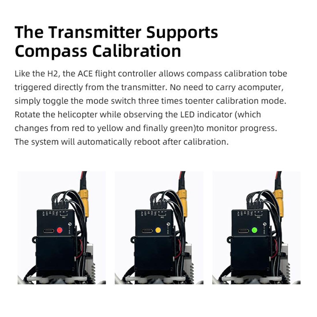 FLYWING Eurocopter AS350 2.4G 6CH 470-Class Quick-Release 3-Rotor Scale RC Helicopter Model with ACE Flight Controller, GPS Positioning & Left/Right-Hand Control RTF