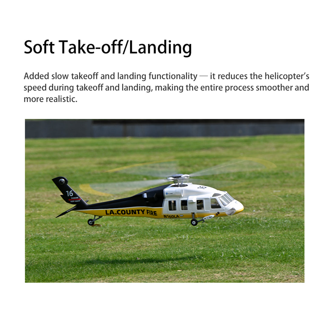 FLYWING UH-60L Black Hawk 470-Class RC Helicopter, 2.4GHz 6CH Scale Military Helicopter with ACE Flight Controller, GPS Positioning & Quick-Release Blades, RTF