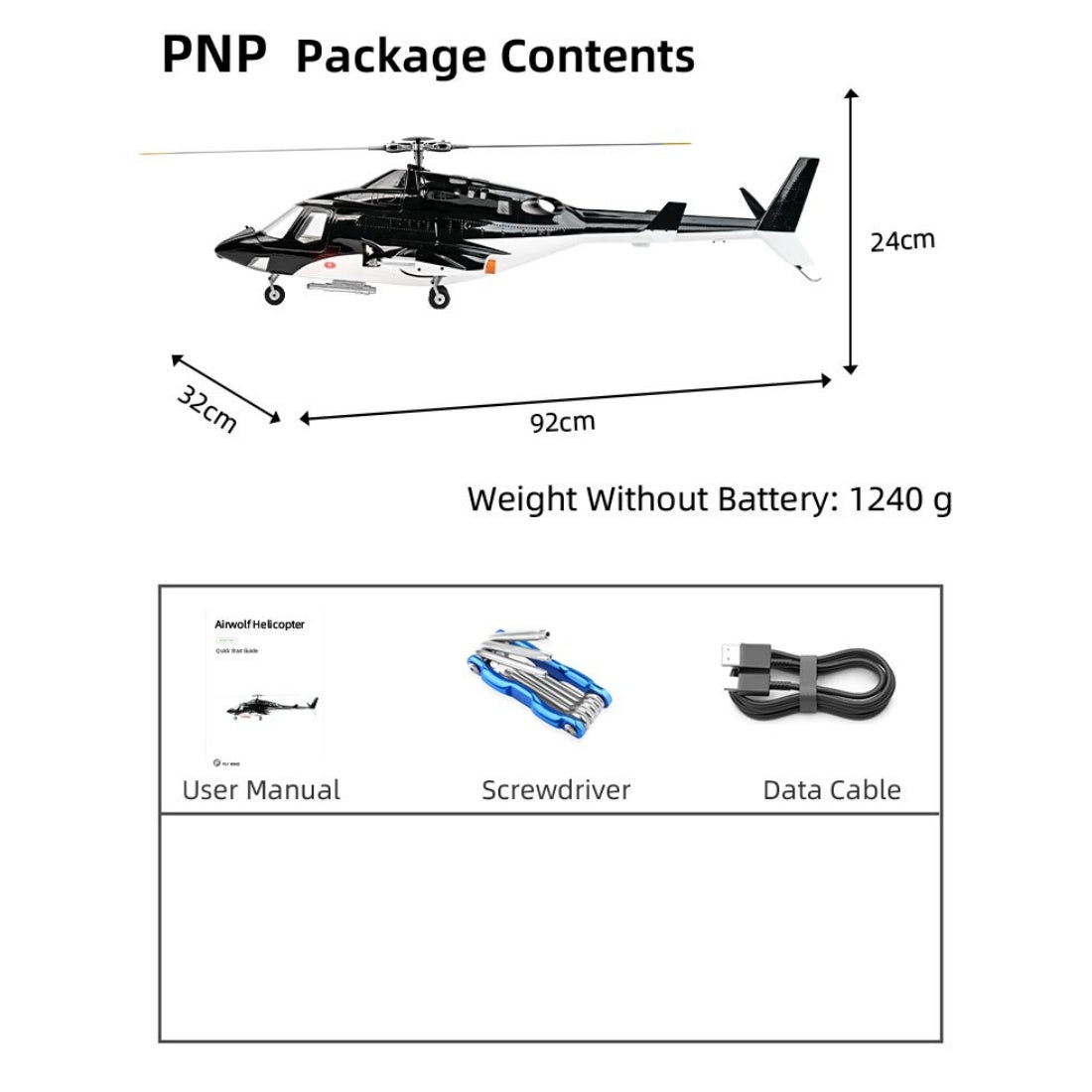 FLYWING Bell 222 Airwolf 470-Class RC Helicopter – 2.4GHz 6CH Scale Military Helicopter with ACE Flight Controller, GPS Positioning & Retractable Landing Gear (RTF)