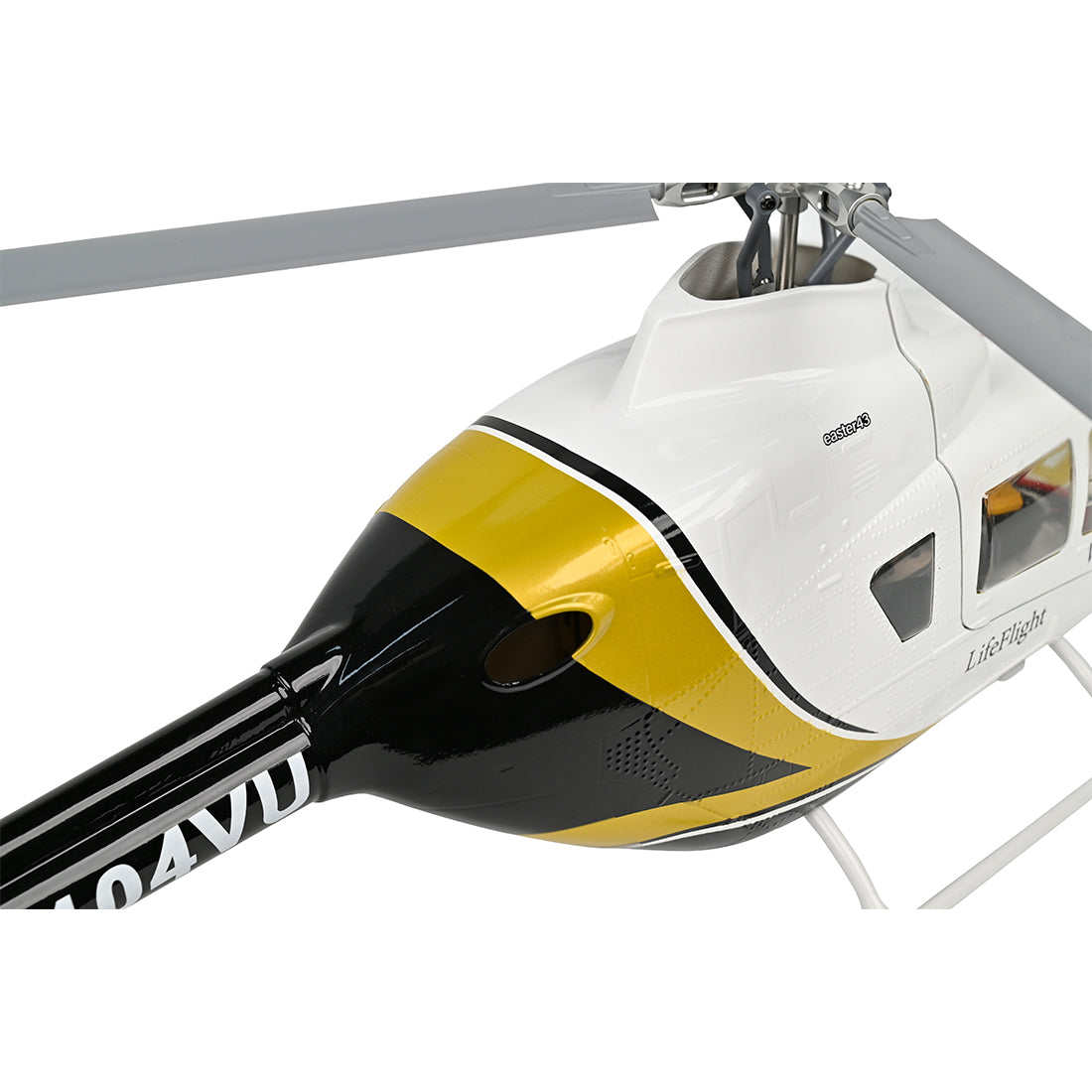 FLYWING EC135 470 스케일 RC 헬리콥터 2.4G 6CH 스케일 군용 모델, 퀵 탈착식 4날 로터, ACE 비행 컨트롤러, GPS 위치 지정 기능(MODE1/MODE2 전환 가능)