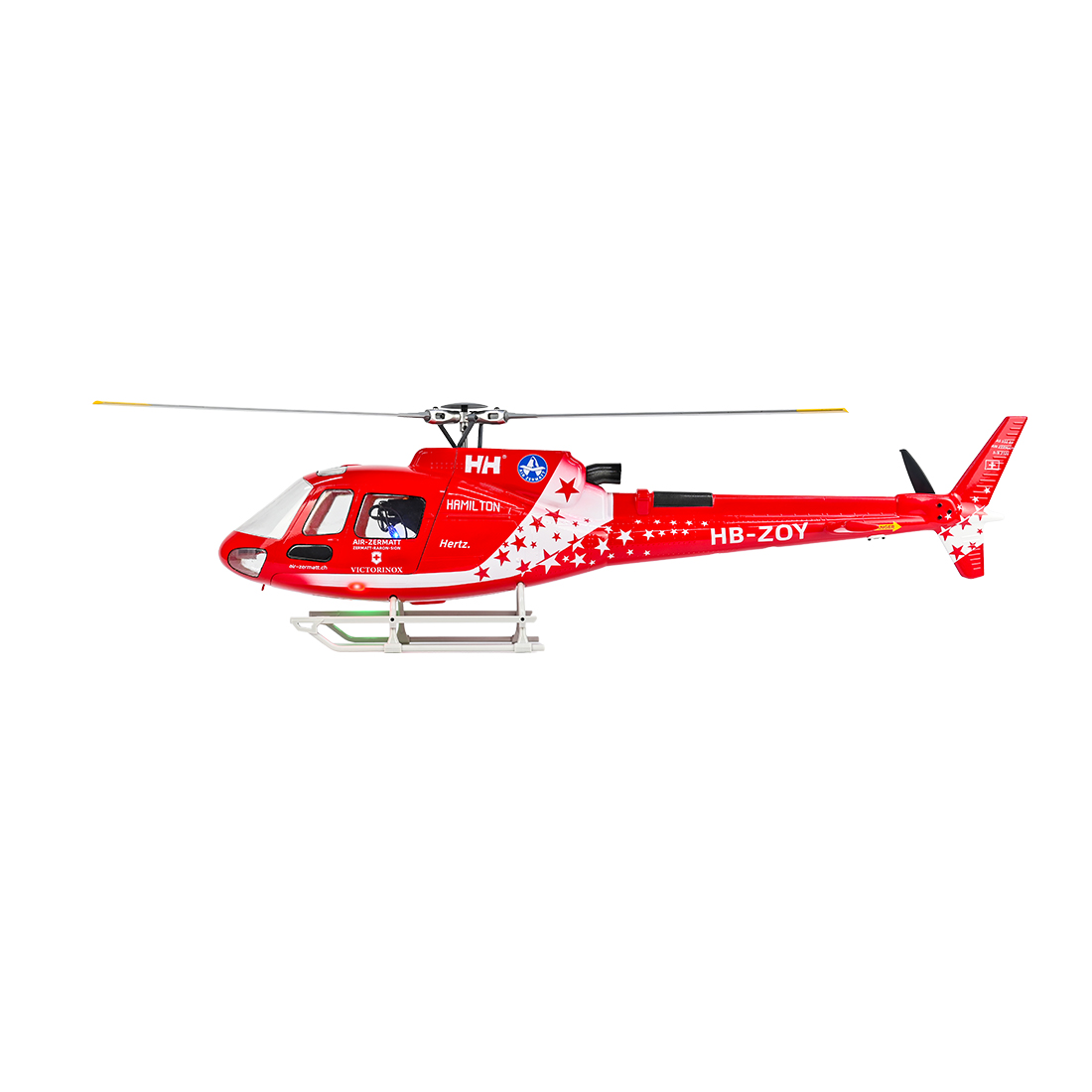FLYWING Eurocopter AS350 2.4G 6CH 470-Class Quick-Release 3-Rotor Scale RC Helicopter Model with ACE Flight Controller, GPS Positioning & Left/Right-Hand Control RTF