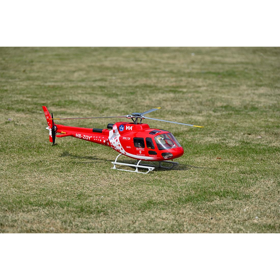 FLYWING Eurocopter AS350 2.4G 6CH 470-Class Quick-Release 3-Rotor Scale RC Helicopter Model with ACE Flight Controller, GPS Positioning & Left/Right-Hand Control RTF