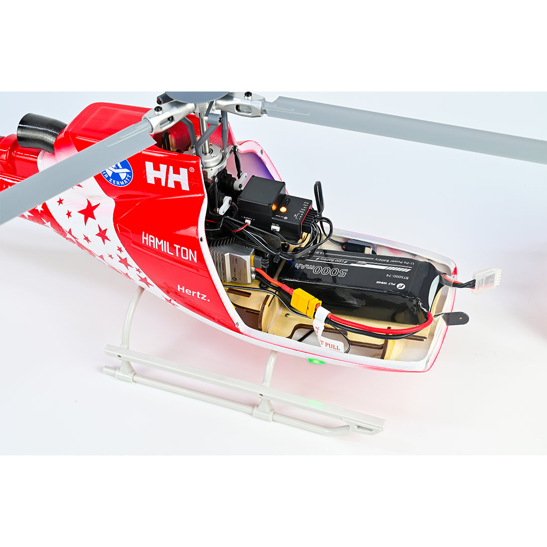 FLYWING Eurocopter AS350 2.4G 6CH 470-Class Quick-Release 3-Rotor Scale RC Helicopter Model with ACE Flight Controller, GPS Positioning & Left/Right-Hand Control RTF