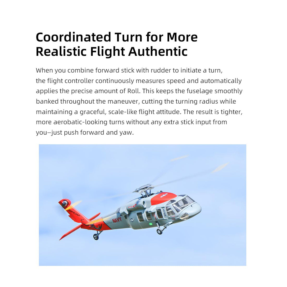 FLYWING MH-60 2.4G 6CH 470-Class Quik-Release 4-Rotor Scale RC Military Helicopter - RAZORDON