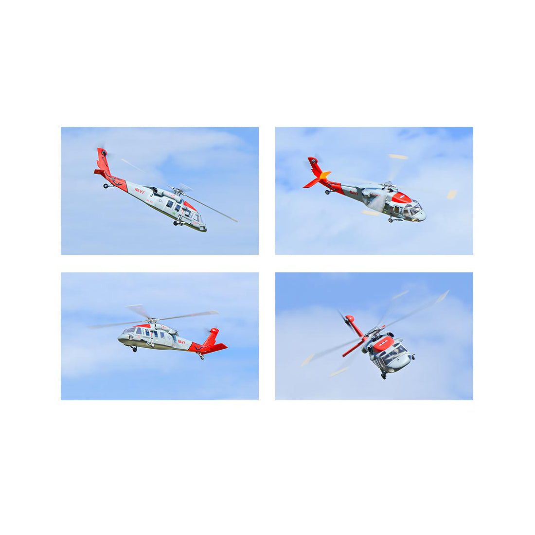 FLYWING MH-60 2.4G 6CH 470-Class Quik-Release 4-Rotor Scale RC Military Helicopter - RAZORDON