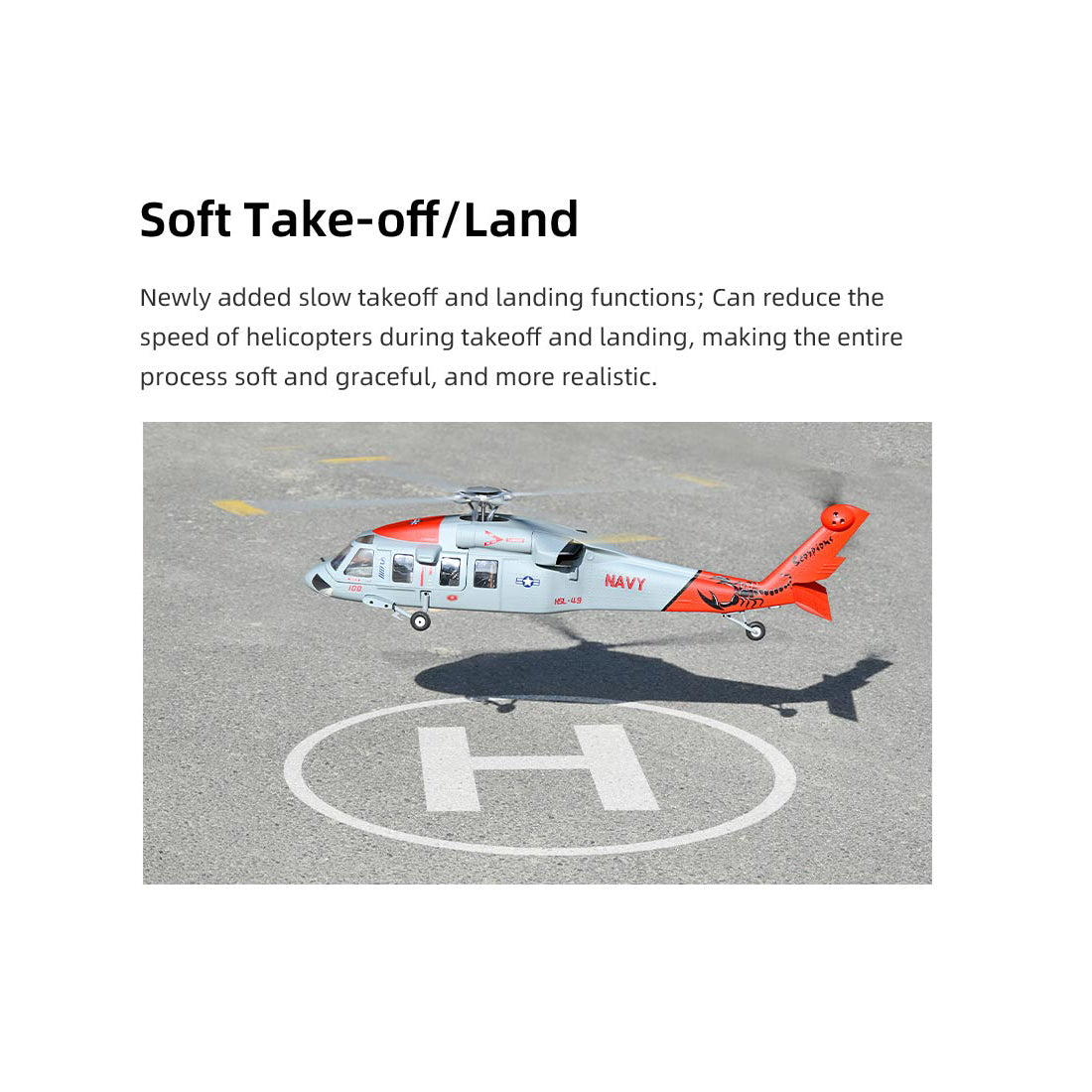 FLYWING MH-60 2.4G 6CH 470-Class Quik-Release 4-Rotor Scale RC Military Helicopter - RAZORDON