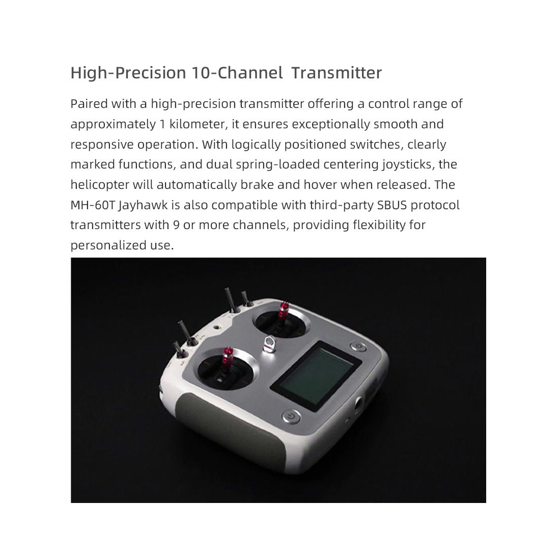 FLYWING MH-60 2.4G 6CH 470-Class Quik-Release 4-Rotor Scale RC Military Helicopter - RAZORDON