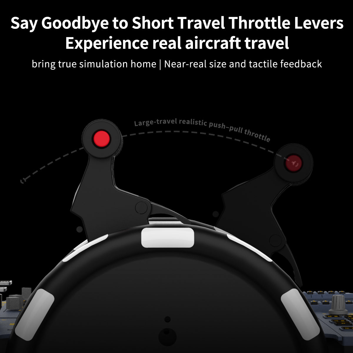 Hoowalt D107 V2 Metal Plate Lever Head Version A32X A31X A19X Motorized Throttle COCKPIT Panel - RAZORDON
