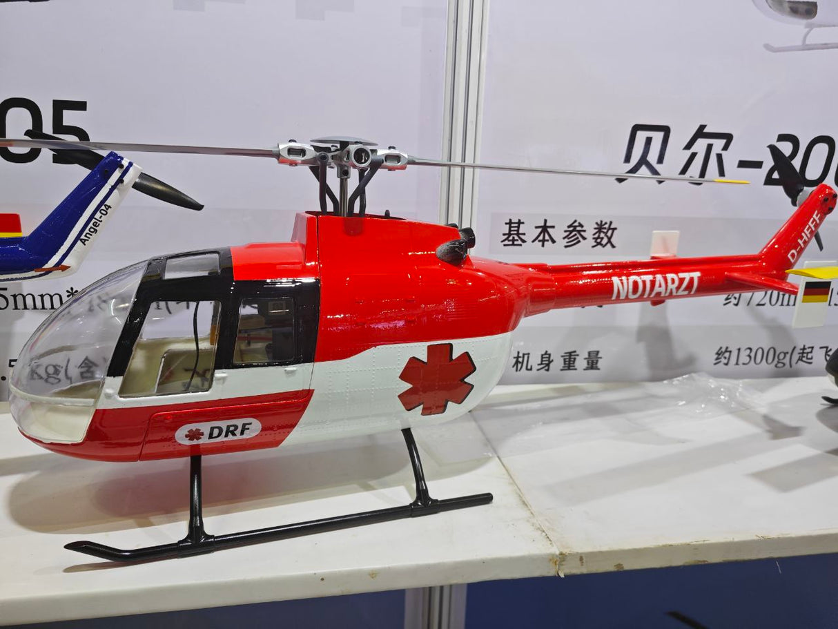 FLYWING BO105 470 Größe 2,4G 6CH Ziviler RC-Helikopter mit H1-Flugcontroller, GPS und einstellbarer Steuerung für Links-/Rechtshänder