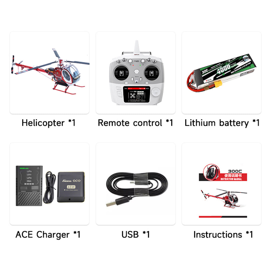 JCZK 300C PRO 2.4G 3-Blade Flybarless Alloy Realistic RC Helicopter Model with H1 PRO Flight Controller, GPS Positioning, Auto-Hover & One-Key Return(RTF Version)