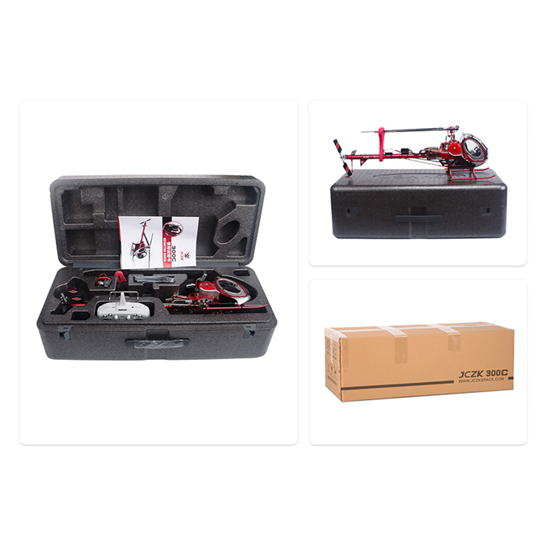 JCZK 300C PRO 2.4G 3-Blade Flybarless Alloy Realistic RC Helicopter Model with H1 PRO Flight Controller, GPS Positioning, Auto-Hover & One-Key Return(RTF Version)