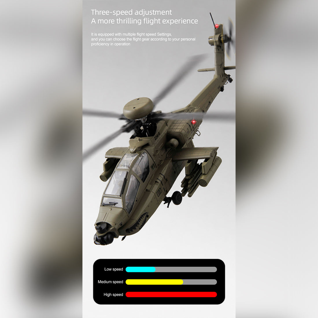 RC ERA C170 AH-64D Apache 1/48 Scale 6CH Flybarless RC Helicopter - RAZORDON