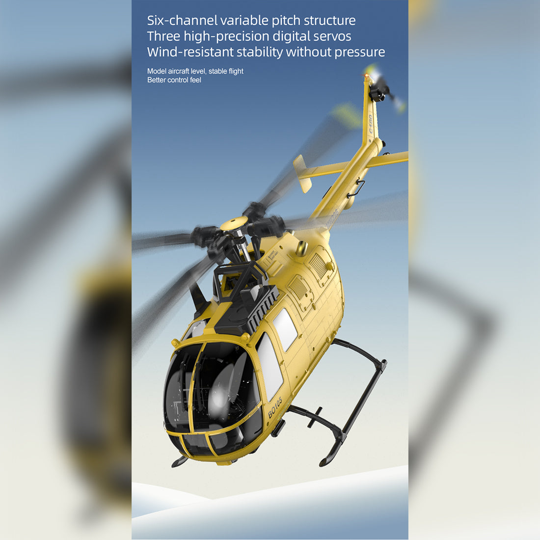 RC ERA C180 1/25 Scale RC Helicopter 2.4G 6CH Single Rotor Flybarless, Barometer + TOF LiDAR Altitude Hold, Optical Flow Positioning, One-Key Inverted Flight & Takeoff/Landing