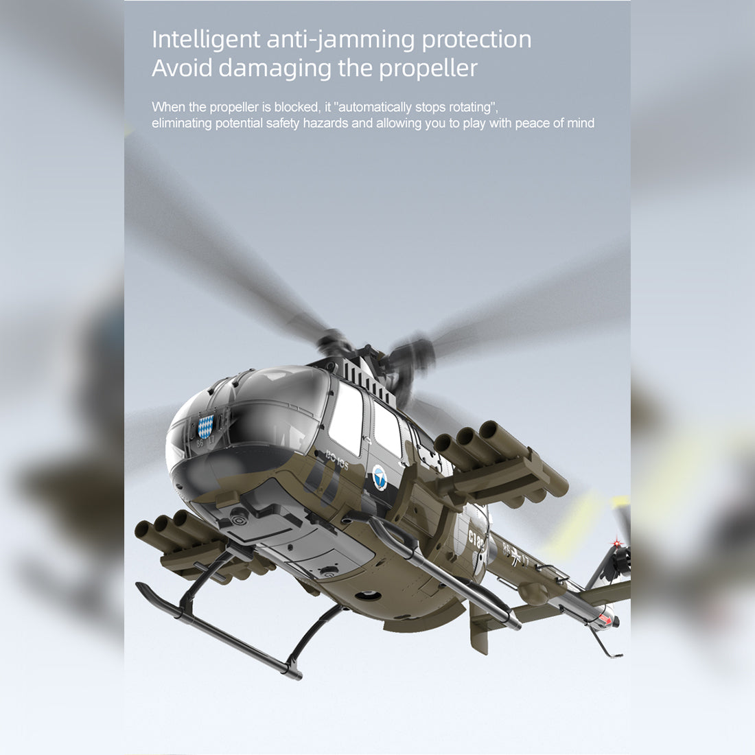 RC ERA C180 1/25 Scale RC Helicopter 2.4G 6CH Single Rotor Flybarless, Barometer + TOF LiDAR Altitude Hold, Optical Flow Positioning, One-Key Inverted Flight & Takeoff/Landing