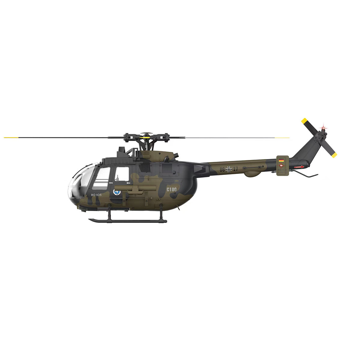 RC ERA C180 1/25 Scale RC Helicopter 2.4G 6CH Single Rotor Flybarless, Barometer + TOF LiDAR Altitude Hold, Optical Flow Positioning, One-Key Inverted Flight & Takeoff/Landing