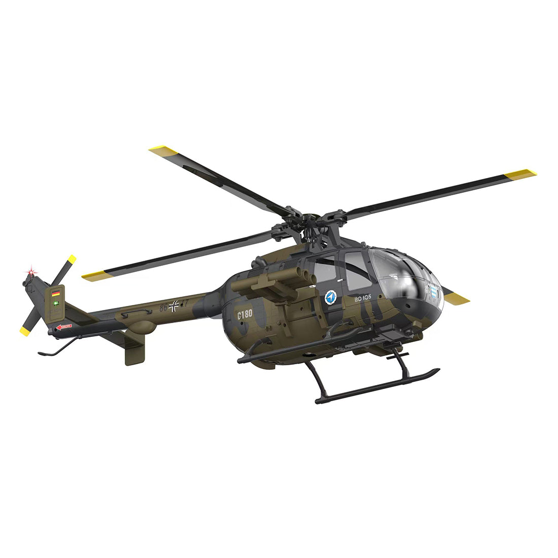 RC ERA C180 1/25 Scale RC Helicopter 2.4G 6CH Single Rotor Flybarless, Barometer + TOF LiDAR Altitude Hold, Optical Flow Positioning, One-Key Inverted Flight & Takeoff/Landing