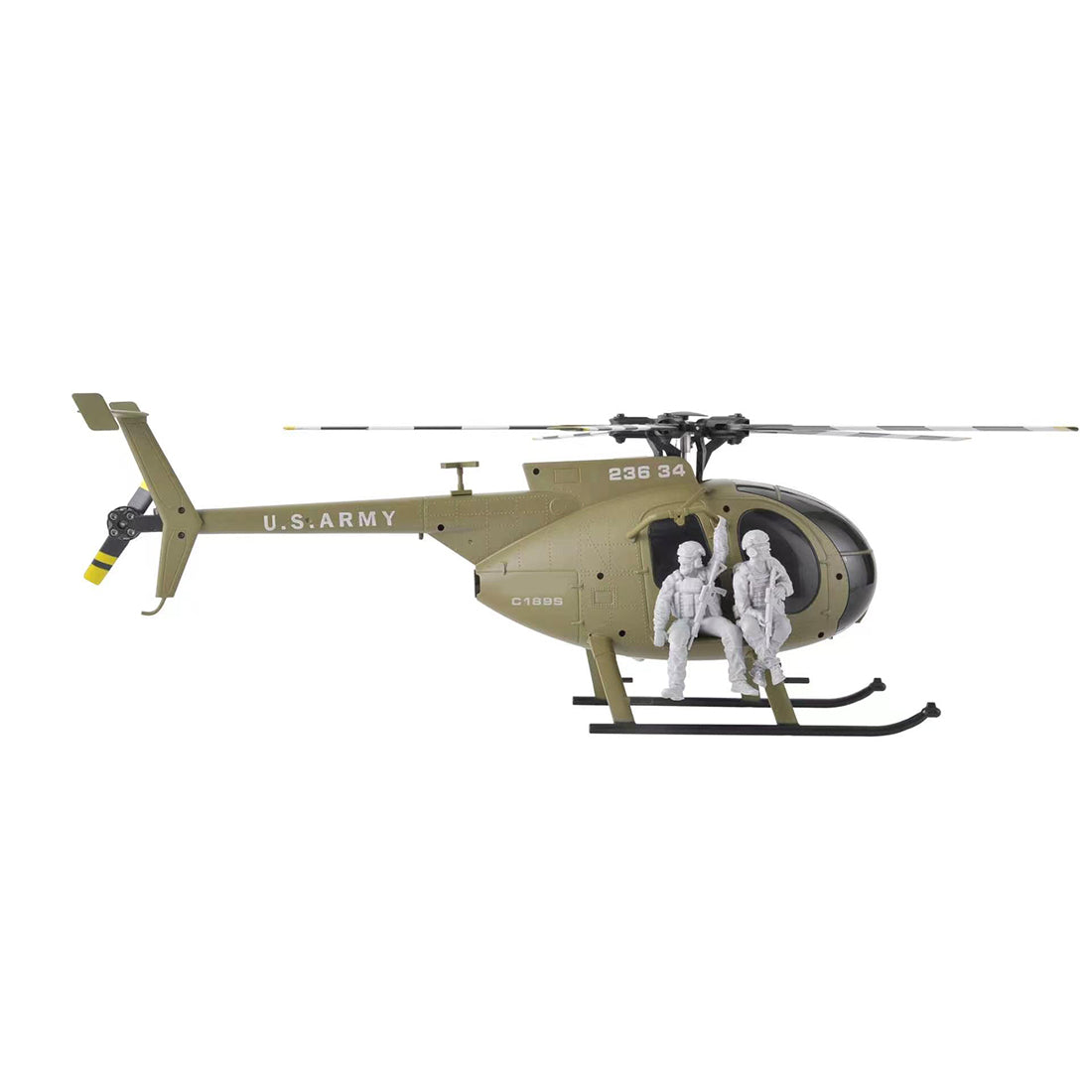 RC ERA C189S MD500 1/28 Scale 6CH RC Helicopter – Flybarless Military Helicopter with Optical Flow, Altitude Hold & Brushless Motors