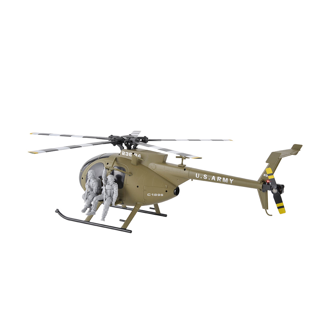 RC ERA C189S MD500 1/28 Scale 6CH RC Helicopter – Flybarless Military Helicopter with Optical Flow, Altitude Hold & Brushless Motors