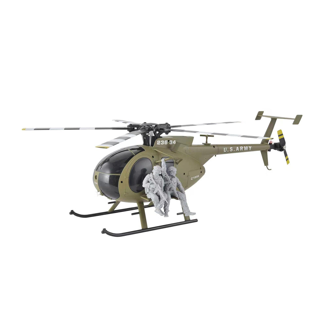 RC ERA C189S MD500 1/28 Scale 6CH RC Helicopter – Flybarless Military Helicopter with Optical Flow, Altitude Hold & Brushless Motors