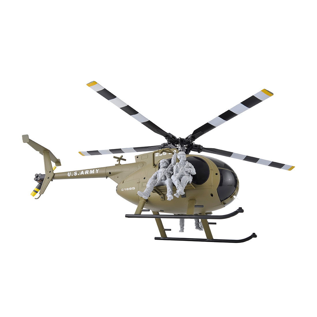 RC ERA C189S MD500 1/28 Scale 6CH RC Helicopter – Flybarless Military Helicopter with Optical Flow, Altitude Hold & Brushless Motors