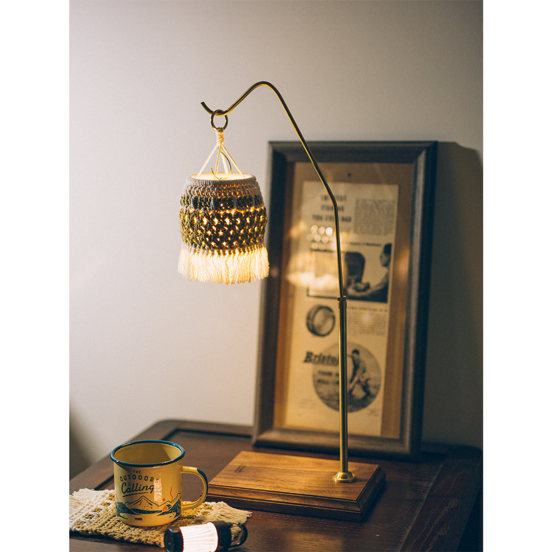 Wild Plan Handmade Crochet Lamp Shade for Goal Zero Lanterns Bohemian Macrame Cover for Outdoor Camping and Home Decor Souvenir