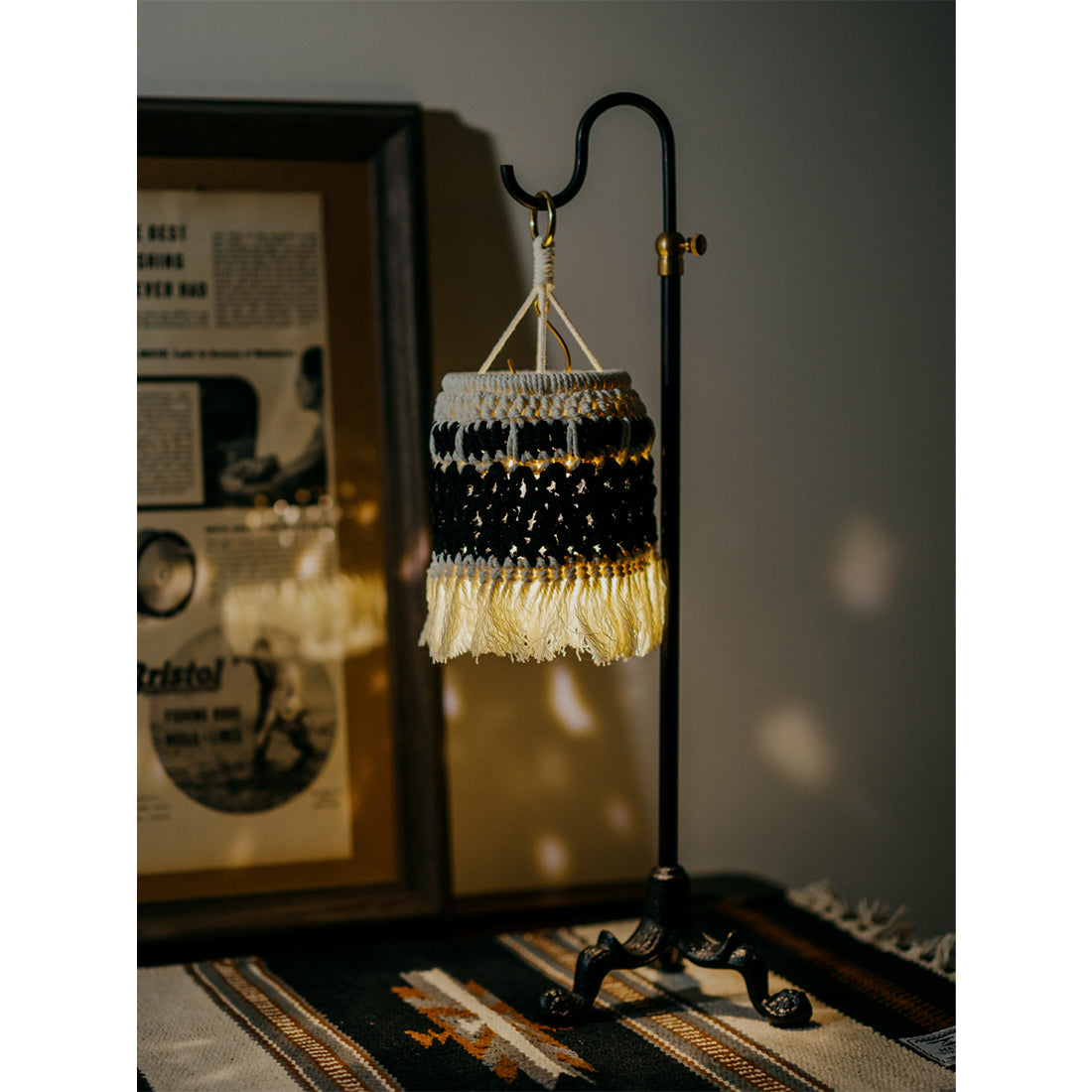 Wild Plan Handmade Crochet Lamp Shade for Goal Zero Lanterns Bohemian Macrame Cover for Outdoor Camping and Home Decor Souvenir