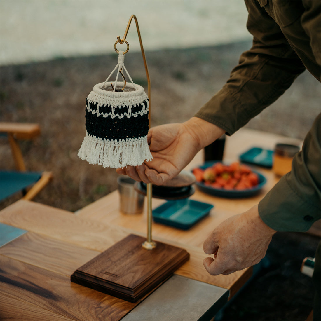 Wild Plan Handmade Crochet Lamp Shade for Goal Zero Lanterns Bohemian Macrame Cover for Outdoor Camping and Home Decor Souvenir