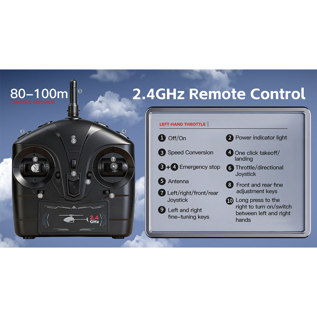 WLTOYS K270 UH-60L 2.4G 4CH 170-Class 4-Rotor Flybarless Realistic Helicopter Model with Barometric Altitude & Left/Right Hand Throttle Adjustment (Optical Flow RTF Version)