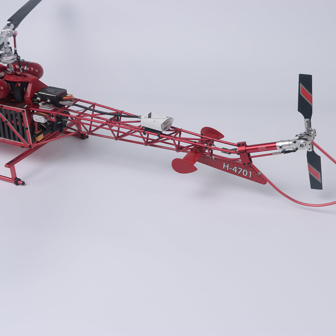WOLFBUSH BELL-47 450-Class Scale RC Helicopter – Brushless DFC, Metal Shaft Drive, H1pro Flight Controller, Openable Cockpit, RTF