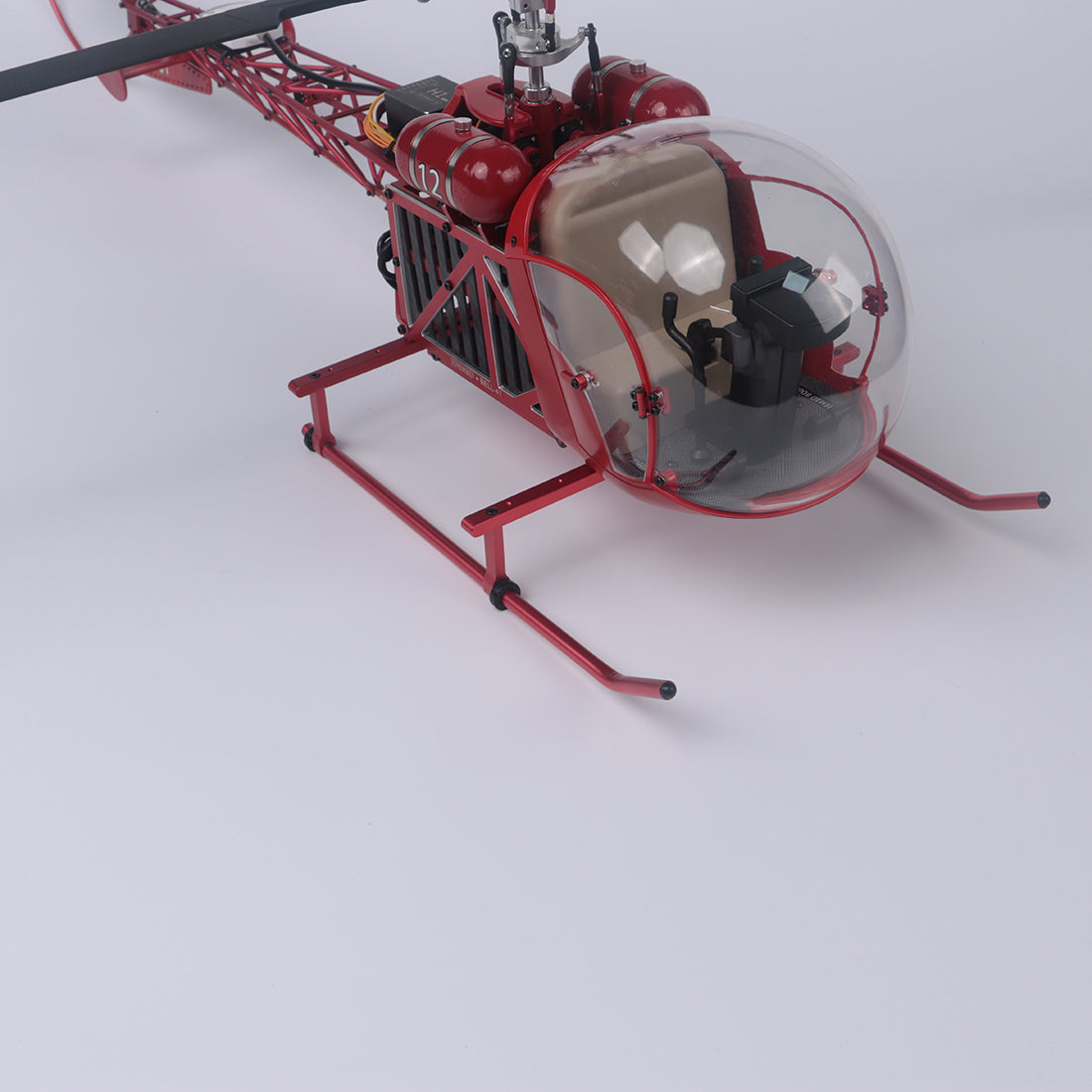 WOLFBUSH BELL-47 450-Class Scale RC Helicopter – Brushless DFC, Metal Shaft Drive, H1pro Flight Controller, Openable Cockpit, RTF