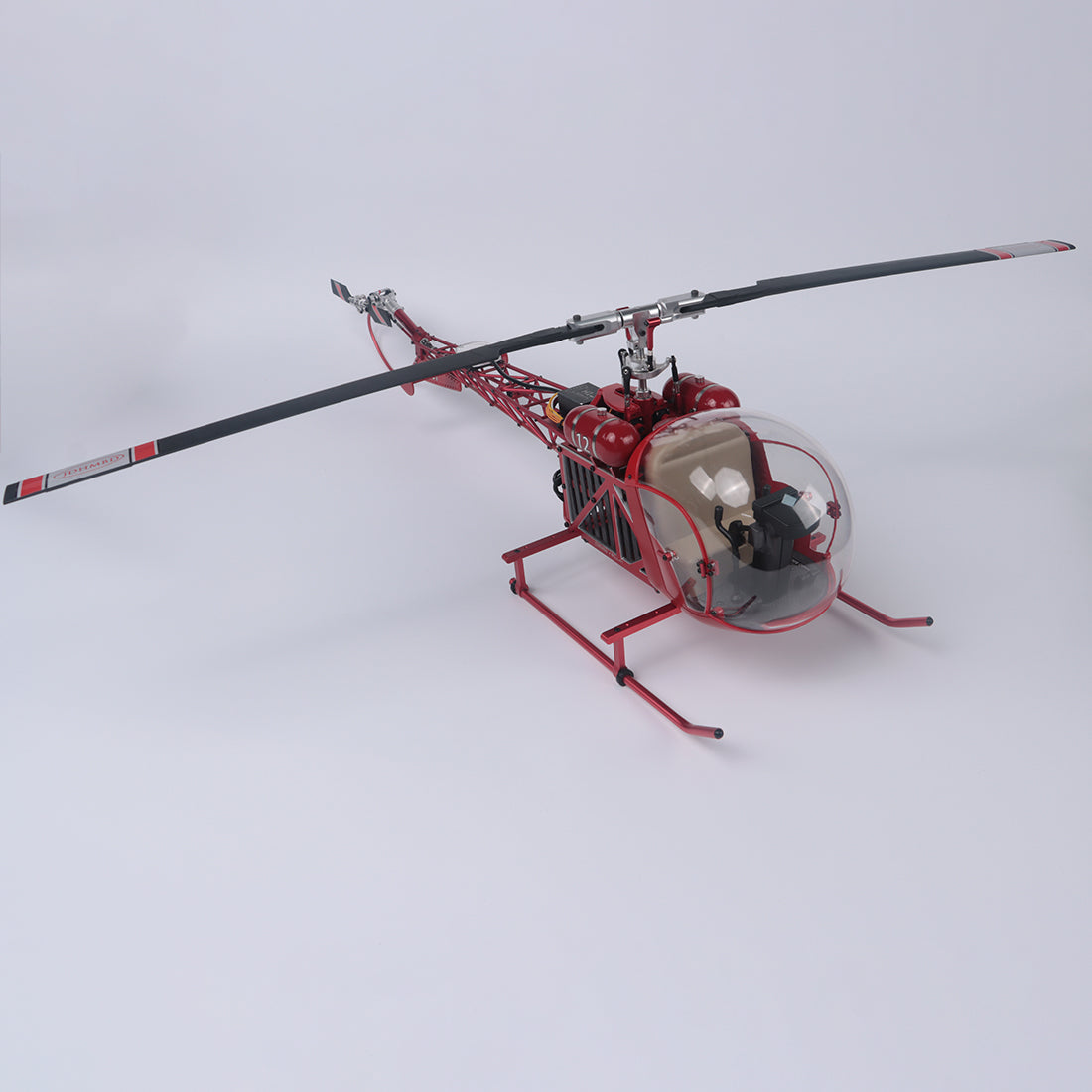 WOLFBUSH BELL-47 450-Class Scale RC Helicopter – Brushless DFC, Metal Shaft Drive, H1pro Flight Controller, Openable Cockpit, RTF