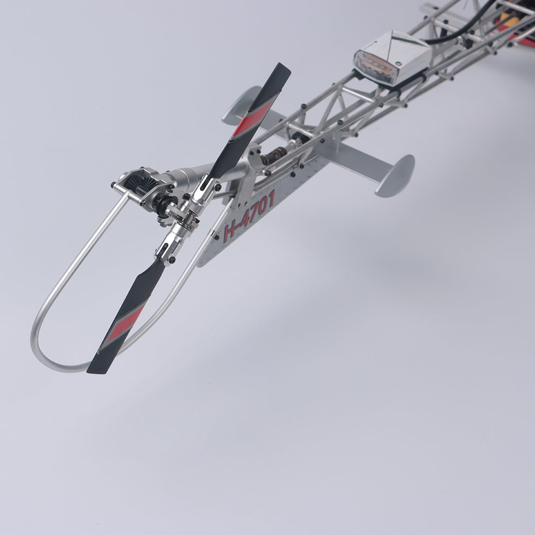 WOLFBUSH BELL-47 450-Class Scale RC Helicopter – Brushless DFC, Metal Shaft Drive, H1pro Flight Controller, Openable Cockpit, RTF