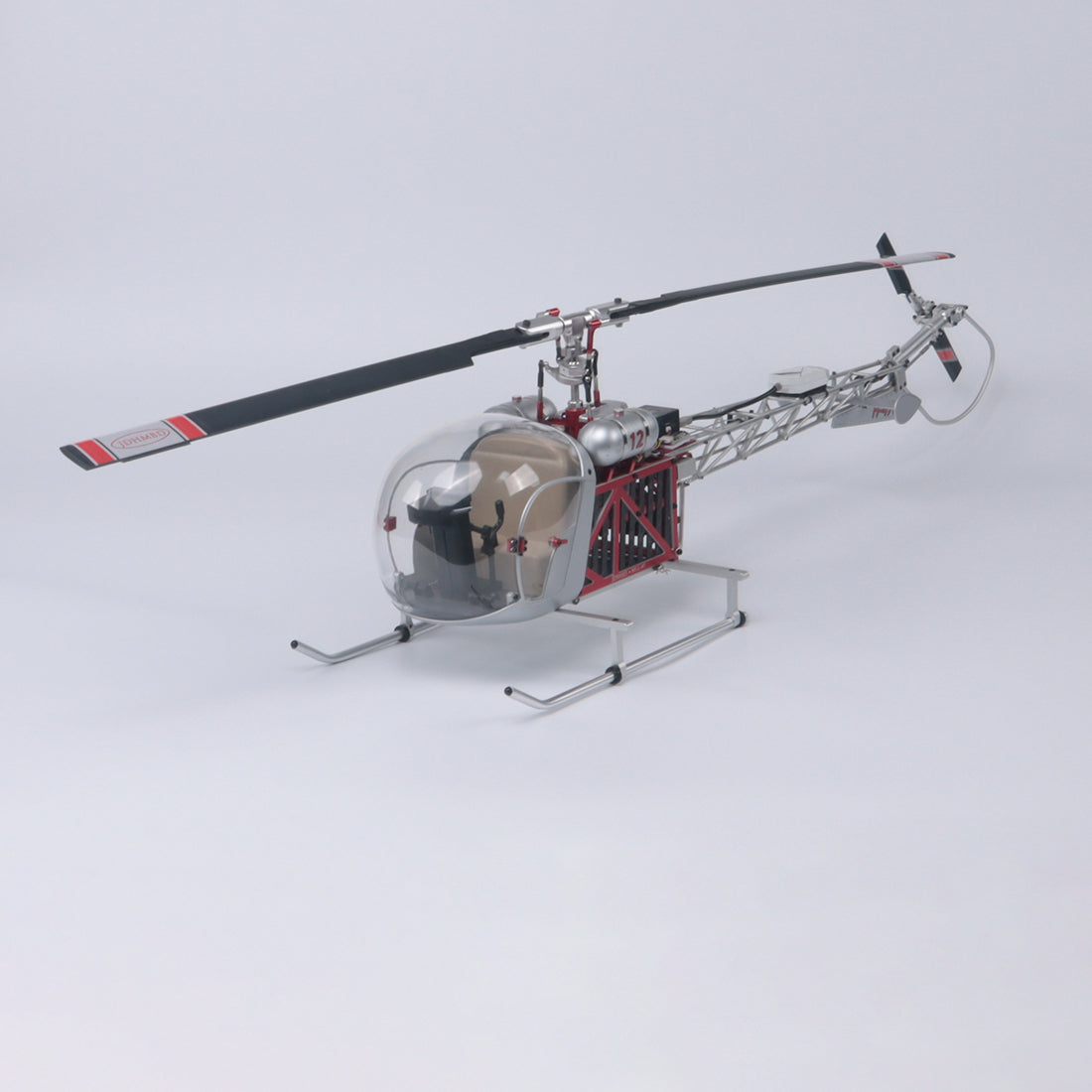 WOLFBUSH BELL-47 450-Class Scale RC Helicopter – Brushless DFC, Metal Shaft Drive, H1pro Flight Controller, Openable Cockpit, RTF