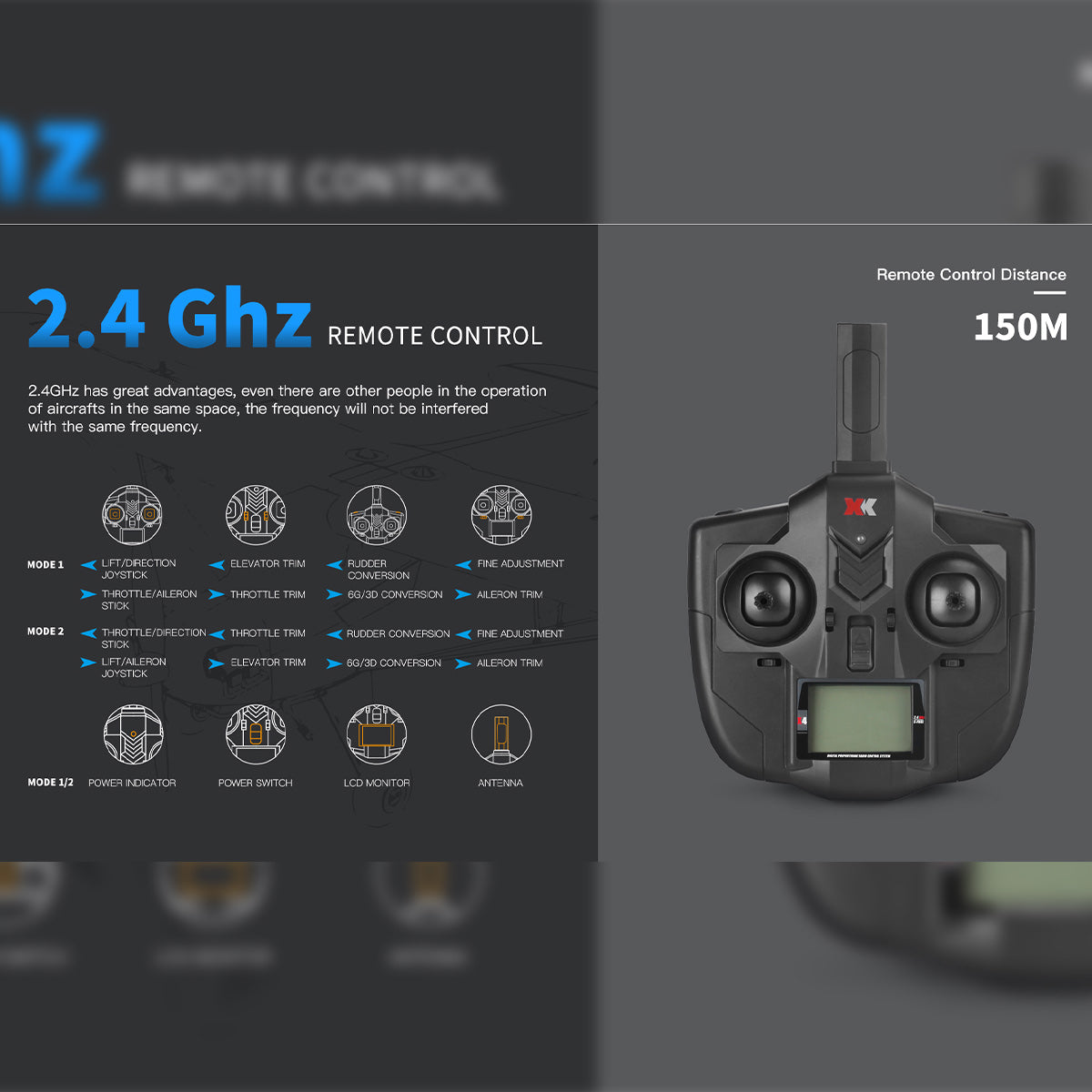 XK A160 J3 3D/6G 2.4G 5CH Brushless Scale RC Airplane Model - RAZORDON