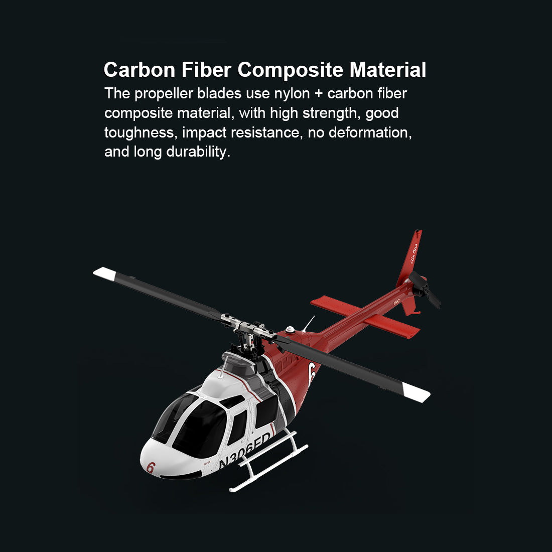 YU XIANG F08S 1/27 Scale Bell 206 RC Helicopter Model - RAZORDON