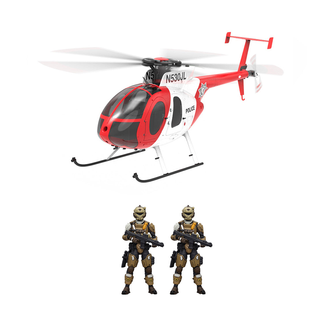 YU XIANG F119S MD500 1/16 Scale 250-Class 2.4G 9CH RC Little Bird Military Helicopter Model with Flybarless Rotor Head, 6G/3D Switchable Modes & Openable Cockpit (RTF Version)