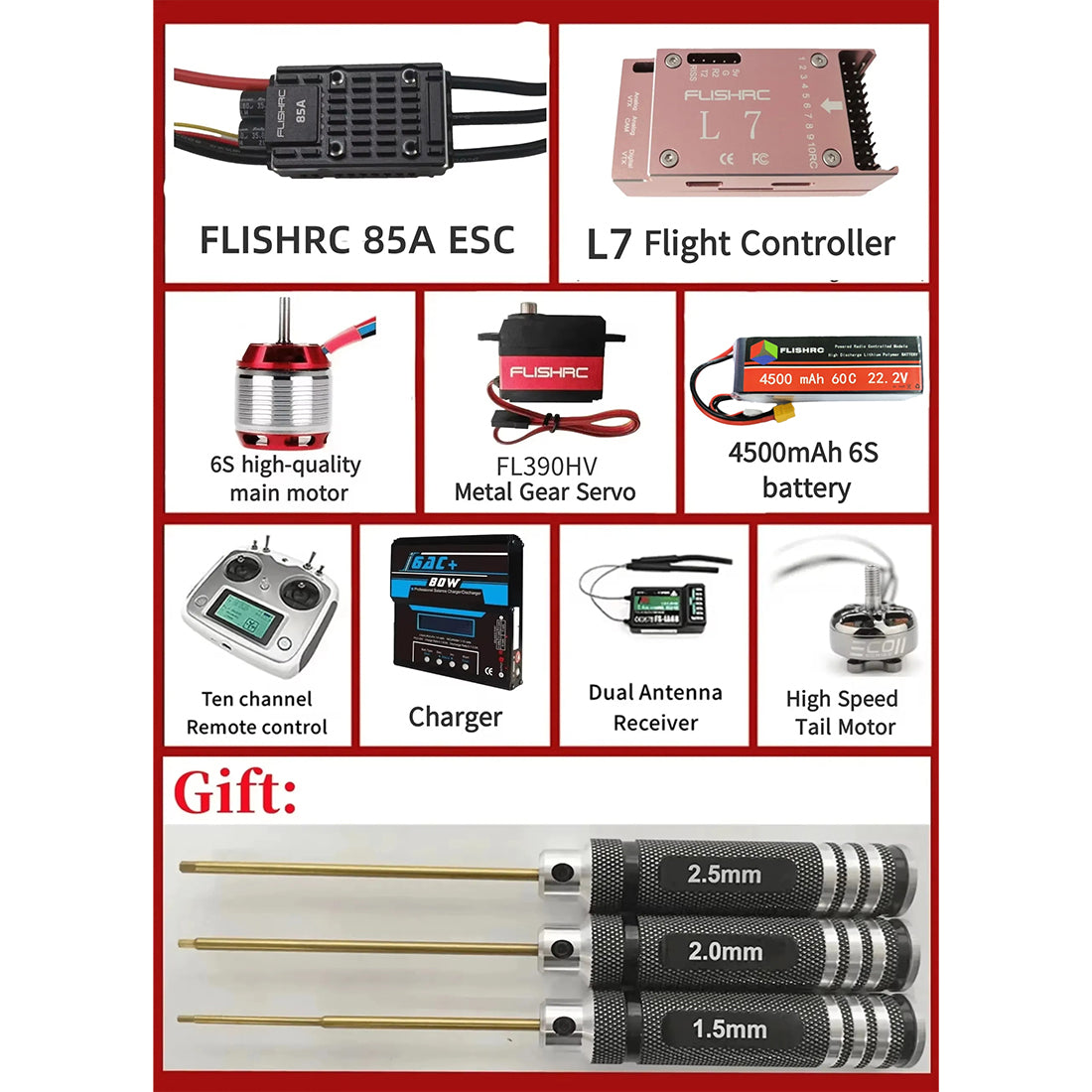 FLISHRC FL500 BO105 500-Class 2.4G 6CH Scale RC Helicopter - RAZORDON