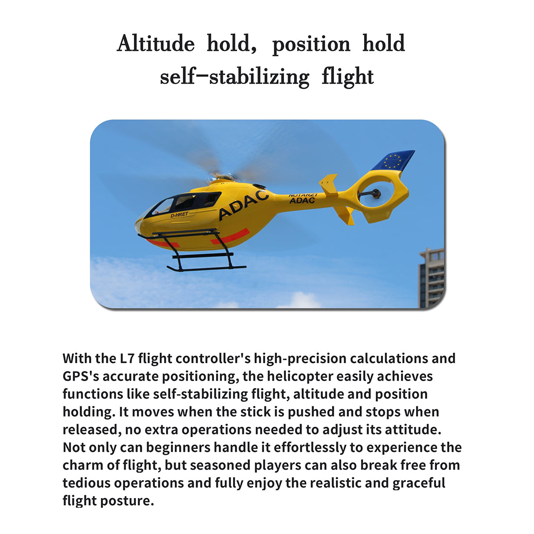 FLISHRC FL500 EC135 500-Class 2.4GHz 6CH Scale RC Helicopter - RAZORDON