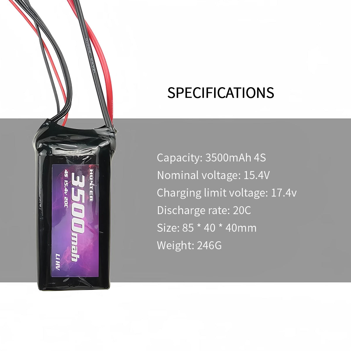4S 3500MAH XT60 Battery for T1 VTOL Fixed-Wing Aircraft - Razordon