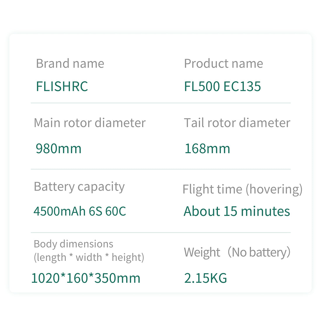 FLISHRC FL500 EC135 500-Class 2.4GHz 6CH Scale RC Helicopter - RAZORDON
