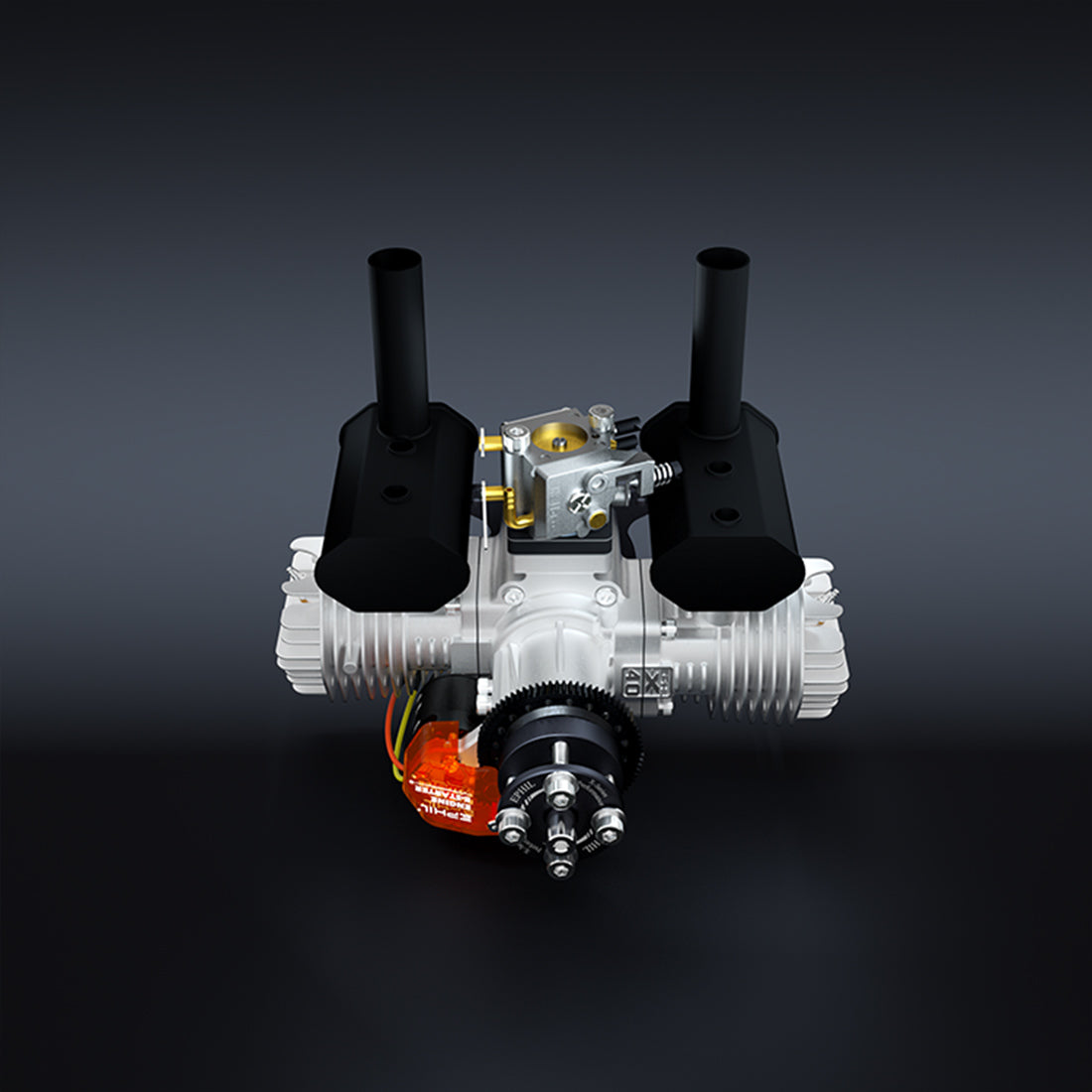EPHIL XG-40cc-T Pro Electric Starter Two-Stroke Twin-Cylinders Horizontally Opposed Gasoline Engine Model for Fixed-Wing Aircraft Models - RAZORDON