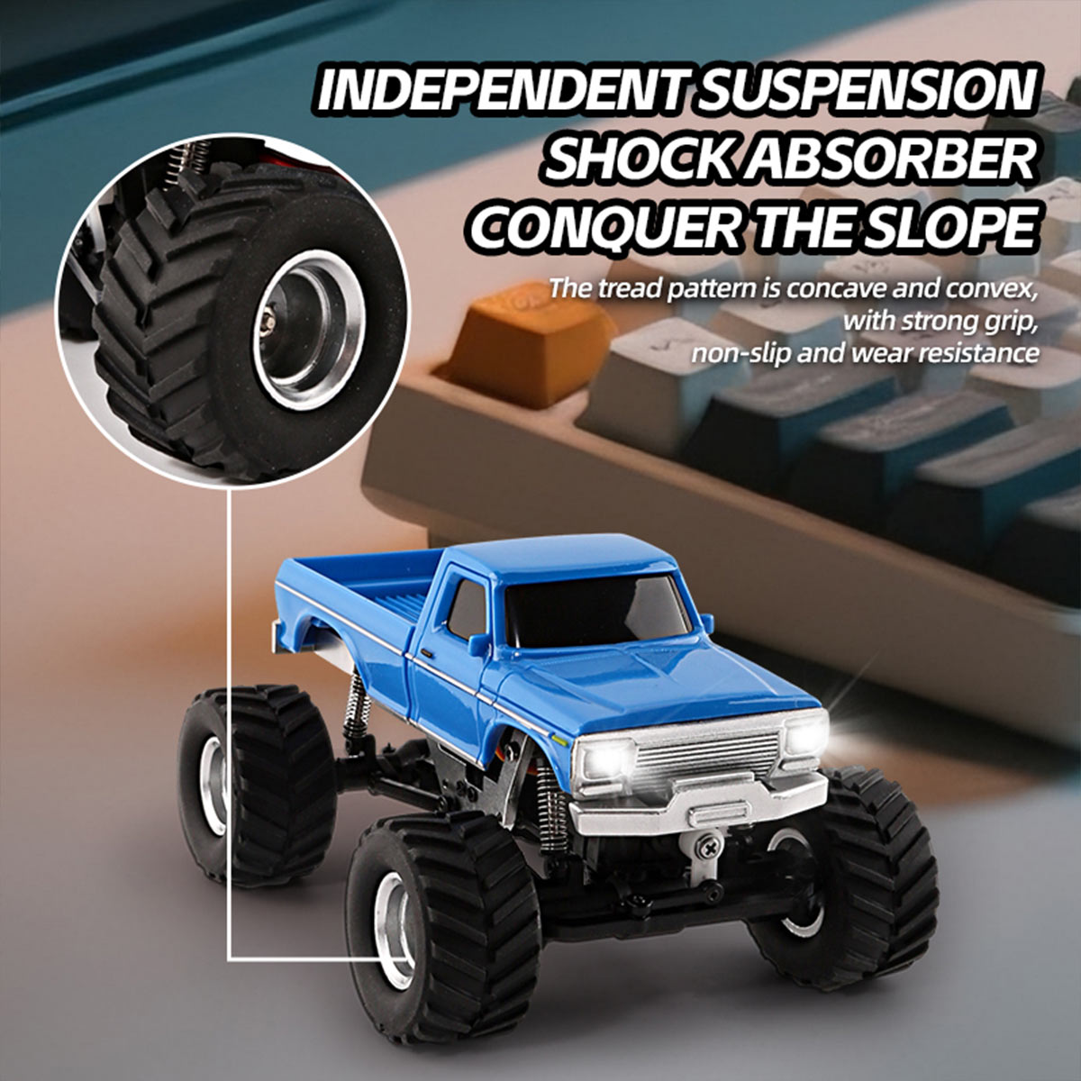 JABAILE 1/36 4WD 2.4G Radio Controlled Off Road Vehicles Mini Crawler Car  - RAZORDON