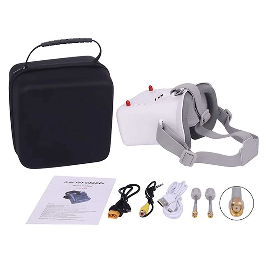 008D PRO FPV Glasses 5.8G Analog Mapping Glasses Traversing Aircraft Drone Helicopter First View DVR Video Dedicated razordon
